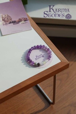 Purple Rock-Crystal Amethyst Bracelet